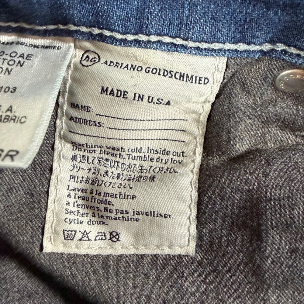 AG Adriano Goldschmied The Stilt Cigarette Jeans Dark Wash 26R Made in USA‎ - Picture 5 of 10